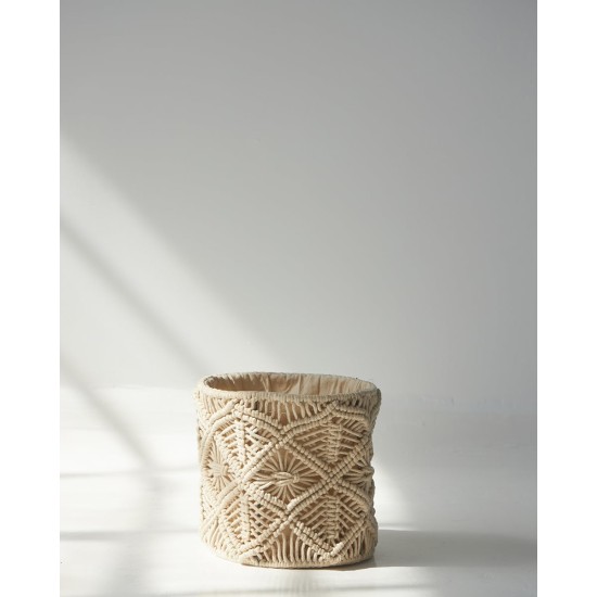 Διακοσμητικό Boho Macrame Καλάθι Luna 2 Μεγέθη Μικρό Μπεζ Διακοσμητικό Boho Macrame Καλάθι Luna 2 Μεγέθη Μικρό Μπεζ
