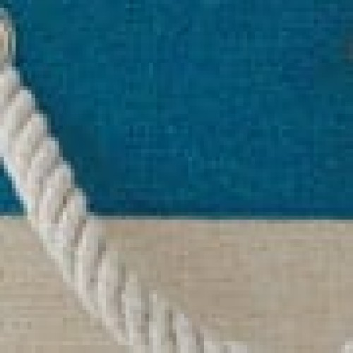 Boho Οικολογικό Λευκό Καλάθι με Μπλε Φάσα Dante 3 Μεγέθη Μεσαίο Άσπρο