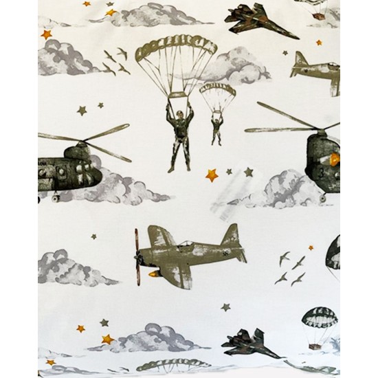 Βαμβακερή Παιδική Εμπριμέ Μαξιλαροθήκη Vintage Planes 50x70cm 50x70cm Βαμβακερή Παιδική Εμπριμέ Μαξιλαροθήκη Vintage Planes 50x70cm 50x70cm