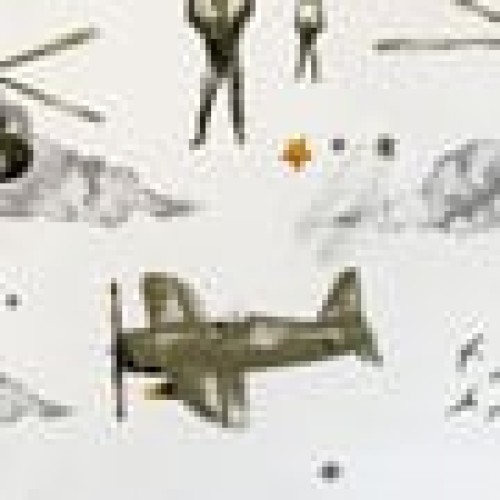 Βαμβακερή Παιδική Εμπριμέ Μαξιλαροθήκη Vintage Planes 50x70cm 50x70cm