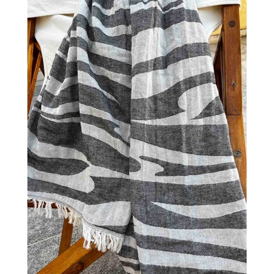 Ριγέ Παρεό με Κρόσσι Sebra 90x190cm Παρεό (90x190cm) Ριγέ Παρεό με Κρόσσι Sebra 90x190cm Παρεό (90x190cm)