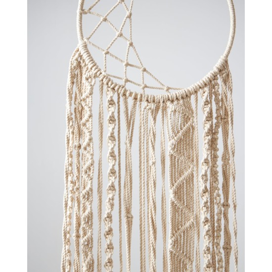 Boho Διακοσμητικό Τοίχου Macrame Ονειροπαγίδα με Κρόσσια Hazel 30x60cm Natural Boho Διακοσμητικό Τοίχου Macrame Ονειροπαγίδα με Κρόσσια Hazel 30x60cm Natural