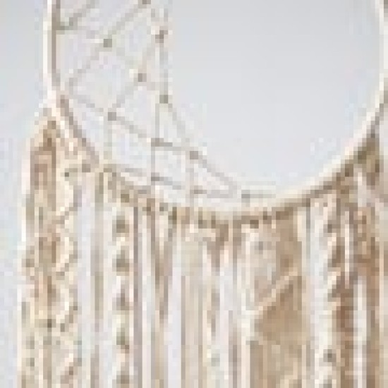 Boho Διακοσμητικό Τοίχου Macrame Ονειροπαγίδα με Κρόσσια Hazel 30x60cm Natural Boho Διακοσμητικό Τοίχου Macrame Ονειροπαγίδα με Κρόσσια Hazel 30x60cm Natural