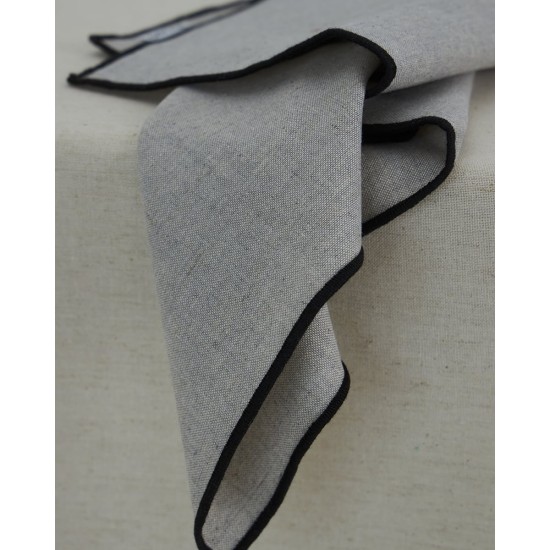 Μονόχρωμη Πετσέτα Φαγητού με Φεστόνι Sines 53x53cm 53x53cm Γκρι Μονόχρωμη Πετσέτα Φαγητού με Φεστόνι Sines 53x53cm 53x53cm Γκρι