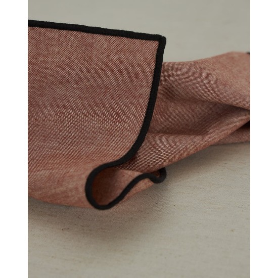 Μονόχρωμη Πετσέτα Φαγητού με Φεστόνι Sines 53x53cm 53x53cm Terracotta Μονόχρωμη Πετσέτα Φαγητού με Φεστόνι Sines 53x53cm 53x53cm Terracotta