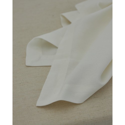 Μονόχρωμη Βαμβακερή Πετσέτα Φαγητού Γαλλική Γωνία Lagos 53x53cm 53x53cm Off White