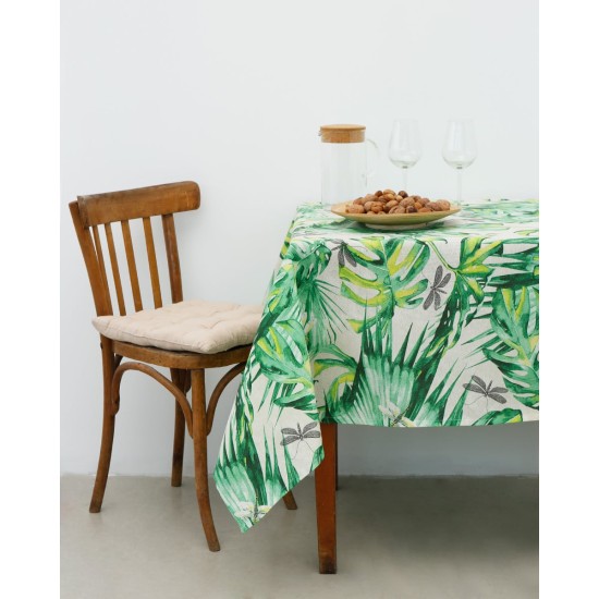 Τραπεζομάντηλο με Σχέδιο Φοίνικες Palmeras 8 ατόμων (140x220cm) Πράσινο Τραπεζομάντηλο με Σχέδιο Φοίνικες Palmeras 8 ατόμων (140x220cm) Πράσινο