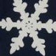 Χριστουγεννιάτικη Διακοσμητική Μπλε Μπότα με Κέντημα Χιονονιφάδα & Βελουτέ Γύρισμα Christmas Stocking 45x15cm One Size (45x15cm)