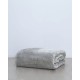 Βελουτέ Μονόχρωμη Κουβέρτα Voras σε 7 Αποχρώσεις Μονή (160x220cm) Γκρι απαλό