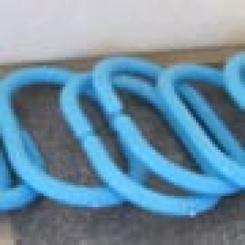 Σετ 12 Τεμαχίων Μπλε Πλαστικοί Κρίκοι Κουρτίνας Μπάνιου Shower Μπλε