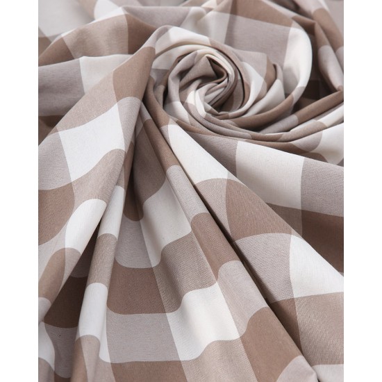 Τραπεζομάντηλο Μεγάλο Καρώ Νηματοβαφή Cabanna 8 ατόμων | 135x200cm Μπεζ Τραπεζομάντηλο Μεγάλο Καρώ Νηματοβαφή Cabanna 8 ατόμων | 135x200cm Μπεζ