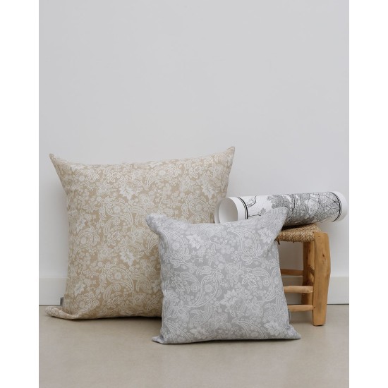 Διακοσμητική μαξιλαροθήκη Teramo με tribal σχέδιο 25x40cm Μπεζ