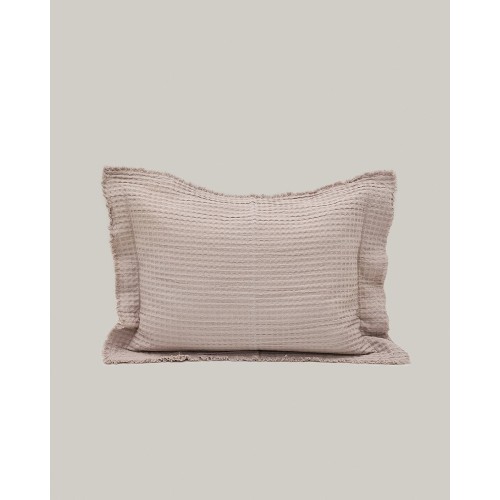 3D Βαμβακερή Πικέ Oxford Μαξιλαροθήκη Pereira σε 8 Αποχρώσεις 50x70 5cm Γκρι - Μπεζ
