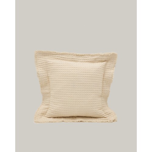 3D Βαμβακερή Πικέ Oxford Μαξιλαροθήκη Pereira σε 8 Αποχρώσεις 45x45 5cm Μπεζ