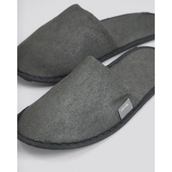 Πετσετέ Γκρι Κλειστές Λεπτές Παντόφλες Slipper One Size Γκρι Πετσετέ Γκρι Κλειστές Λεπτές Παντόφλες Slipper One Size Γκρι