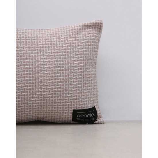 Διακοσμητική μαξιλαροθήκη Puerto Mudrin με σχέδιο rice 35x45cm Μπεζ