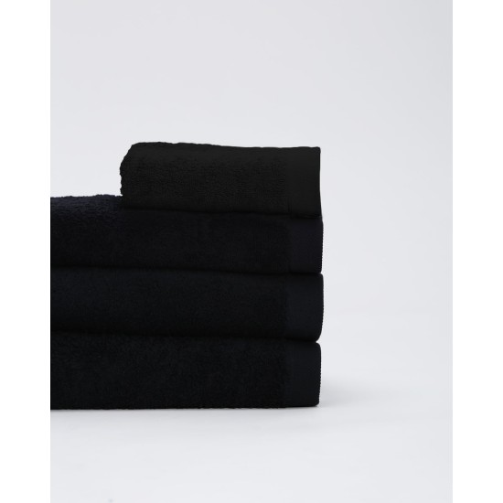 Βαμβακερή Μονόχρωμη Πετσέτα Joker 500gsm Προσώπου | 50x90cm Μαύρο