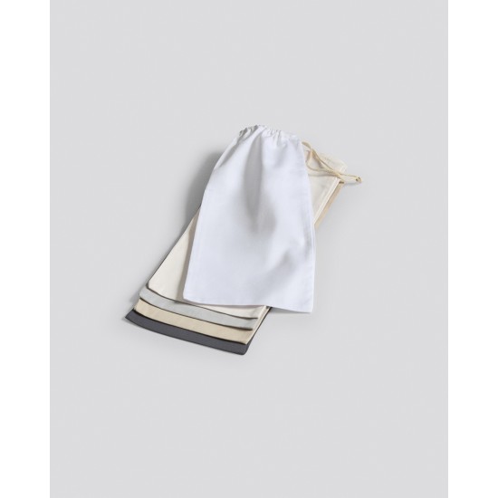 Βαμβακοσατέν Πουγκί Αποθήκευσης για Makeup, Accessories Mansion 14x30cm Γκρι - Μπεζ