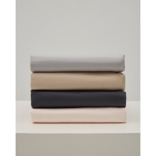 Περκαλένια Βαμβακερή Μονόχρωμη Παπλωματοθήκη Pallas Super Υπέρδιπλη (240x260cm) Off White - Blush