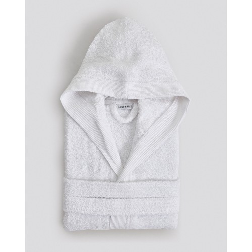 Παιδικό Βαμβακερό Πετσετέ Μονόχρωμο Μπουρνούζι με Πλισέ Γιακά & Κουκούλα Rease 8-10 ετών