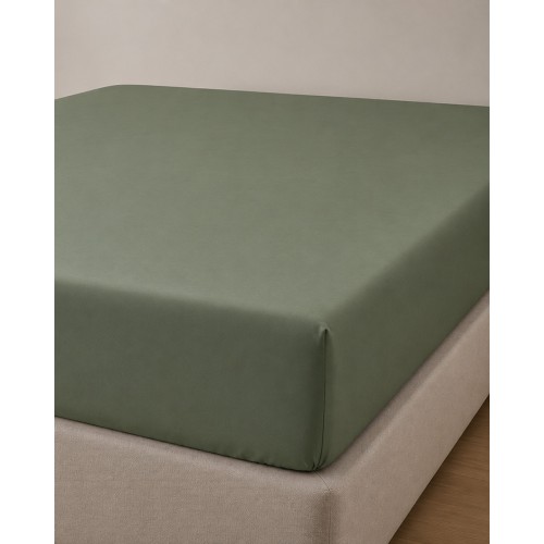 Microsilk Μονόχρωμο Σεντόνι με Λάστιχο Oscar 6 Αποχρώσεις Μονή (100x200 40cm) Χακί