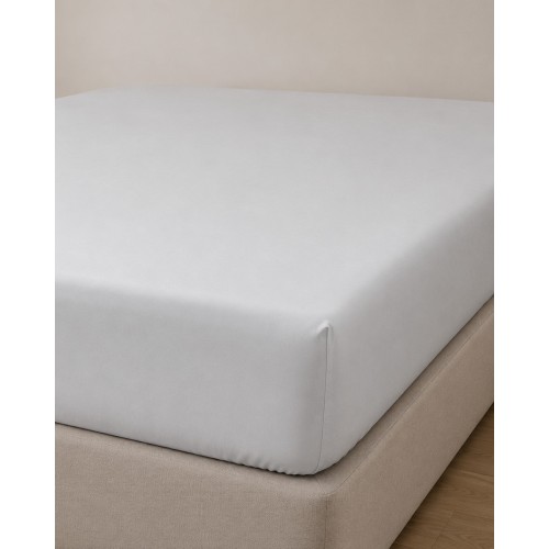 Microsilk Μονόχρωμο Σεντόνι με Λάστιχο Oscar 6 Αποχρώσεις Διπλή (140x200 40cm) Γκρι