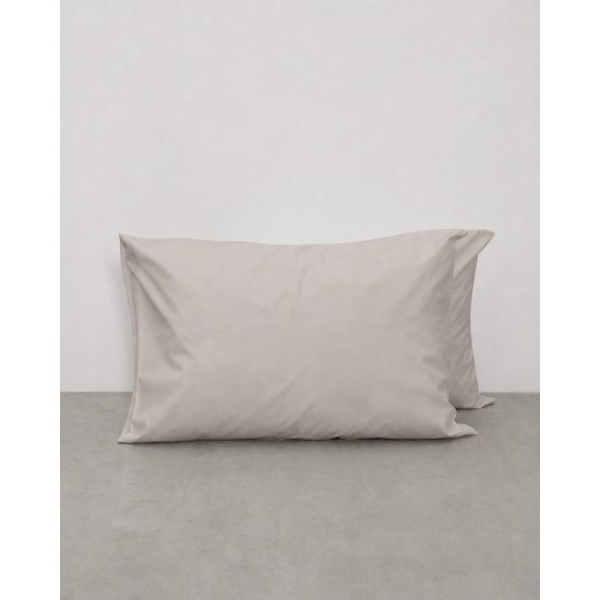 Microsilk Μονόχρωμο Ζεύγος Μαξιλαροθήκες Oscar 50x70cm 50x70cm Γκρι - Μπεζ Microsilk Μονόχρωμο Ζεύγος Μαξιλαροθήκες Oscar 50x70cm 50x70cm Γκρι - Μπεζ