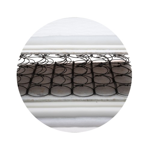 Καπιτονέ Στρώμα με Ενσωματωμένο Ανώστρωμα & Ελατήρια Bonnell Kandi 180x200 25cm Άσπρο