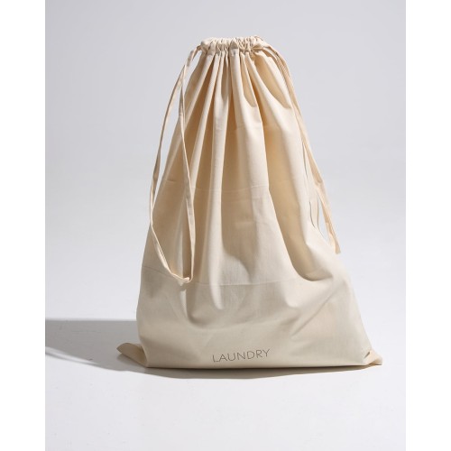 Πουγκί Αποθήκευσης για Άπλυτα με Γκρεζ Εκτύπωση Laundry Dutch 50x70cm Εκρού