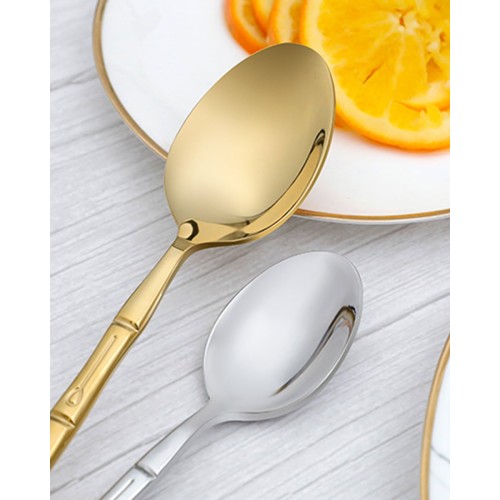 Ανοξείδωτο Κουτάλι Σούπας Λαβή Σχέδιο Bamboo Cami Χρυσό