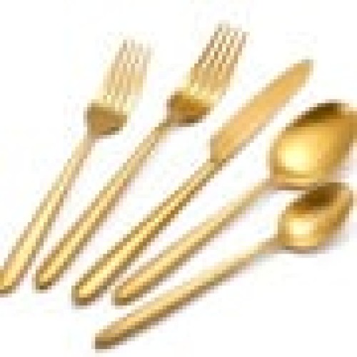 Ανοξείδωτο Κουτάλι Σούπας Ματ Υφή Demy Χρυσό