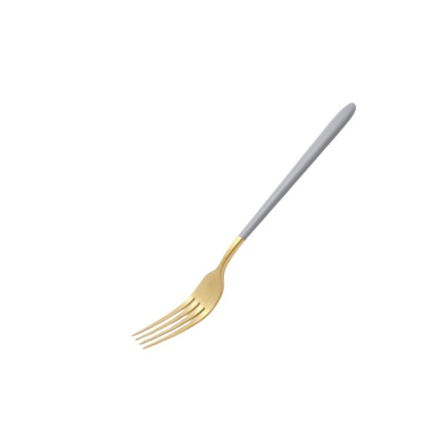 Ανοξείδωτο Πιρούνι Φαγητού Ματ Υφή Demy Γκρι