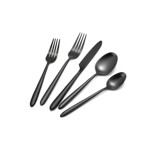 Ανοξείδωτο Πιρούνι Γλυκού Ματ Υφή Demy Μαύρο