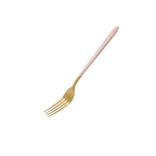 Ανοξείδωτο Πιρούνι Γλυκού Ματ Υφή Demy Ροζ