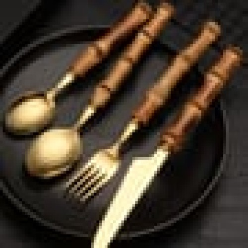 Ανοξείδωτο Κουτάλι Σούπας Λαβή από Bamboo Polly Χρυσό Ανοξείδωτο Κουτάλι Σούπας Λαβή από Bamboo Polly Χρυσό