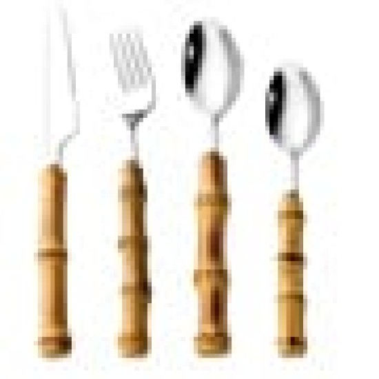 Ανοξείδωτο Πιρούνι Γλυκού Λαβή από Bamboo Polly Ασημί Ανοξείδωτο Πιρούνι Γλυκού Λαβή από Bamboo Polly Ασημί