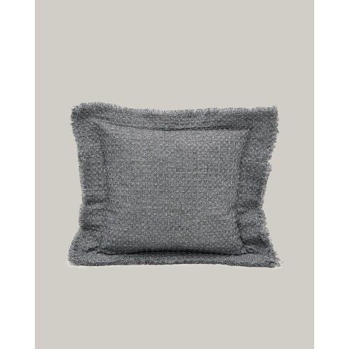 3D Βαμβακερή Πικέ Oxford Μαξιλαροθήκη Pereira σε 6 Αποχρώσεις 45x45 5cm Μαύρο