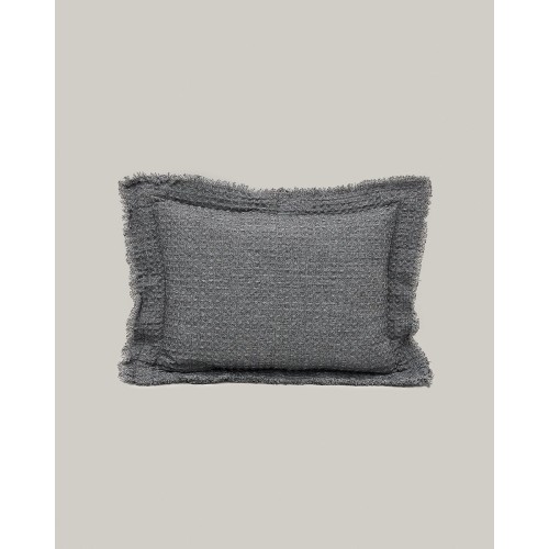 3D Βαμβακερή Πικέ Oxford Μαξιλαροθήκη Pereira σε 6 Αποχρώσεις 50x70 5cm Μαύρο