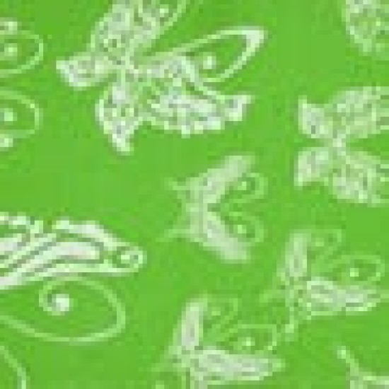 Παιδική Λαβέτα Βαμβακερή Σχέδιο Πεταλούδες Butterfly 28x40cm Λαχανί