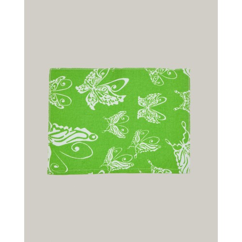 Παιδική Λαβέτα Βαμβακερή Σχέδιο Πεταλούδες Butterfly 28x40cm Λαχανί