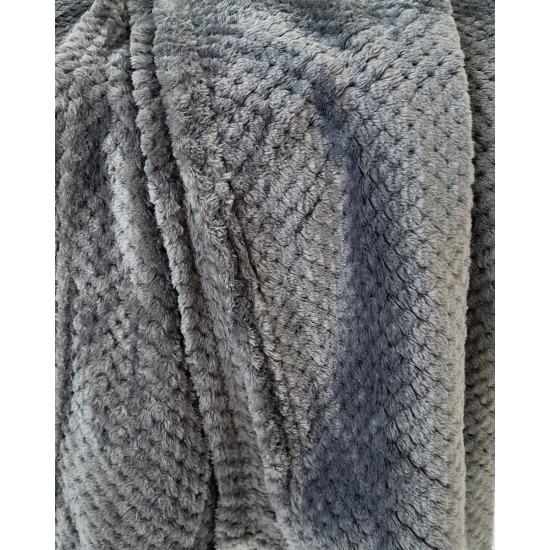 Βελουτέ Κουβέρτα Ανάγλυφη Coral Fleece Minthi 150x210cm Μονή (150x210cm) Ανθρακί Βελουτέ Κουβέρτα Ανάγλυφη Coral Fleece Minthi 150x210cm Μονή (150x210cm) Ανθρακί
