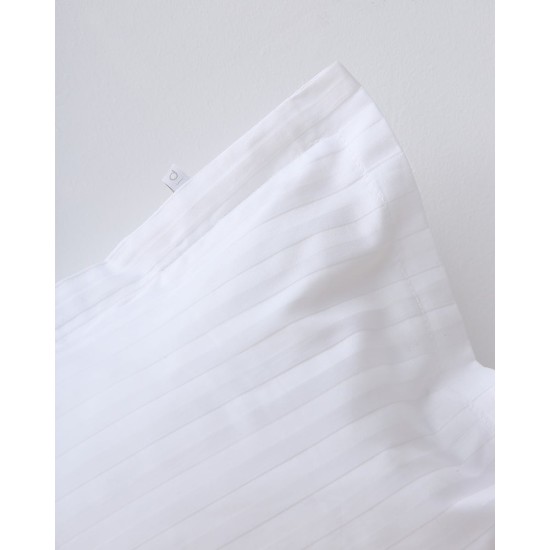 Oxford μαξιλαροθήκη Redon με σατινόριγο σχέδιο 50x70 5cm Άσπρο Oxford μαξιλαροθήκη Redon με σατινόριγο σχέδιο 50x70 5cm Άσπρο