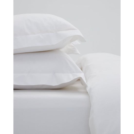 Ξενοδοχειακό Βαμβακοσατέν Σεντόνι με Λάστιχο Mansion Υπέρδιπλη Άσπρο