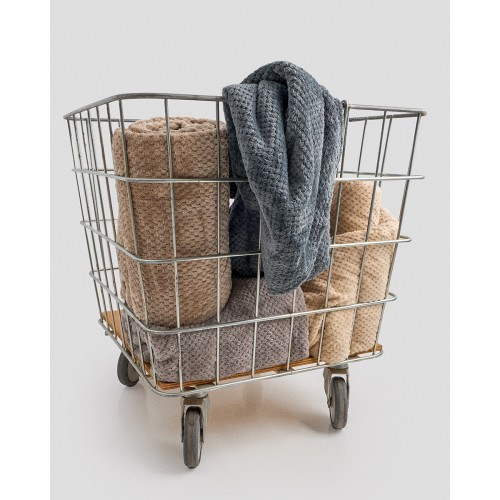 Βελουτέ Κουβέρτα Ανάγλυφη Coral Fleece Minthi 150x210cm Υπέρδιπλη (200x230cm) Ανθρακί