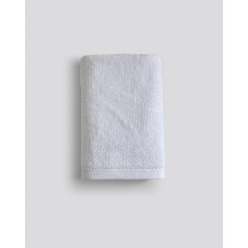 Βαμβακερή Λευκή Δίκλωνη Ξενοδοχειακή Πετσέτα Sorra Προσώπου | 50x100cm Άσπρο