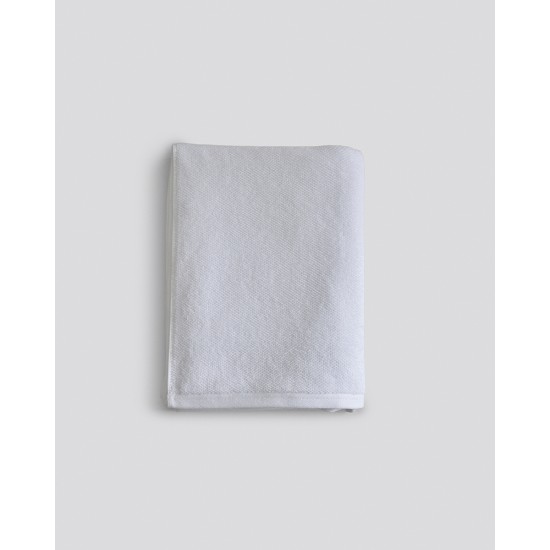 Βαμβακερή Λευκή Δίκλωνη Ξενοδοχειακή Πετσέτα Sorra Λουτρού | 90x160cm Άσπρο