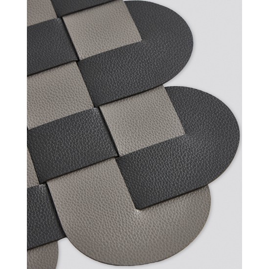 Δίχρωμο Πλεκτό Σουπλά από Δερματίνη Lorum Des.1 One Size (29x41cm) Ανθρακί Δίχρωμο Πλεκτό Σουπλά από Δερματίνη Lorum Des.1 One Size (29x41cm) Ανθρακί