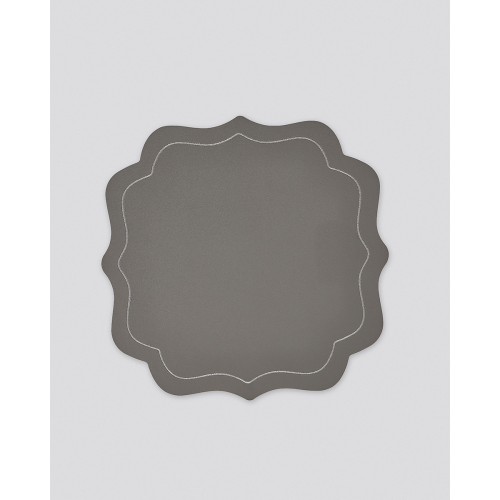 Μονόχρωμο Σουπλά από Δερματίνη Σχήμα Λουλούδι Lorum Des.4 One Size Γκρι