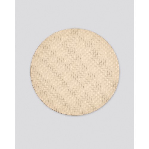 Δίχρωμο Στρογγυλό Πλεκτό Σουπλά από Δερματίνη Lorum Des.3 One Size (38cm) Καφέ