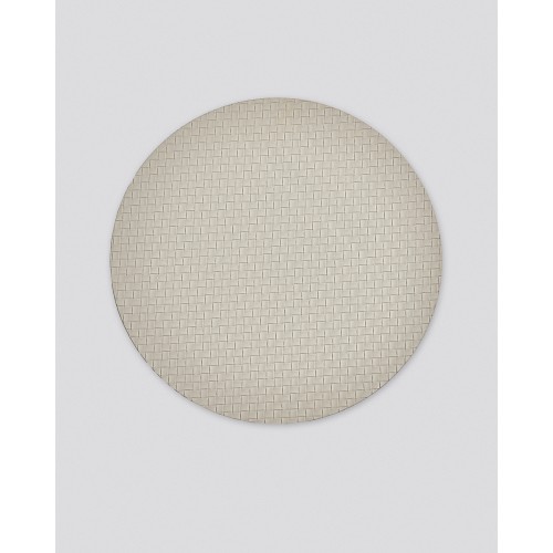 Δίχρωμο Στρογγυλό Πλεκτό Σουπλά από Δερματίνη Lorum Des.3 One Size (38cm) Σιέλ